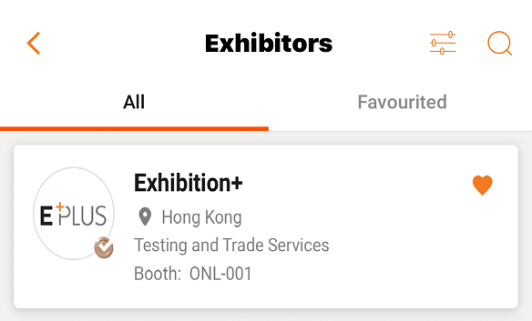 How to add exhibitors and products into a favourite list? – EXHIBITION PLUS